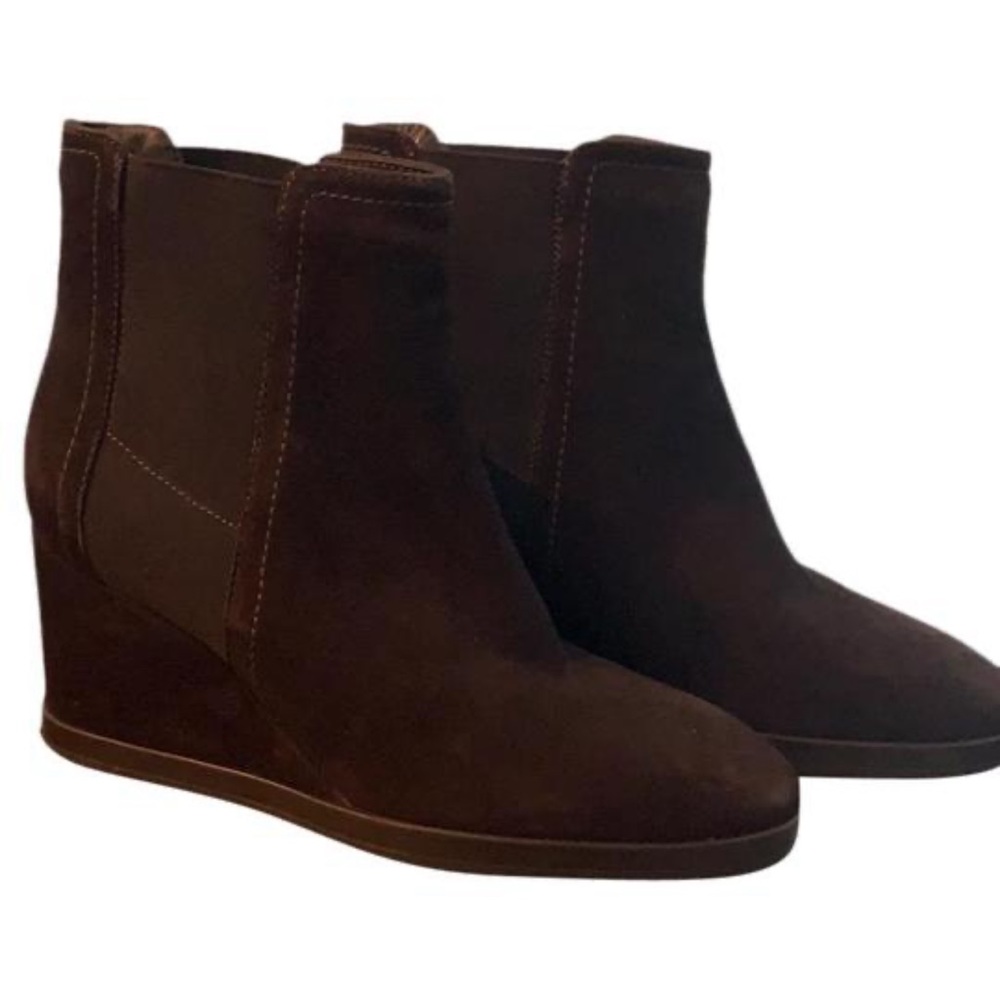 Brand new wedge booties , made in Italy